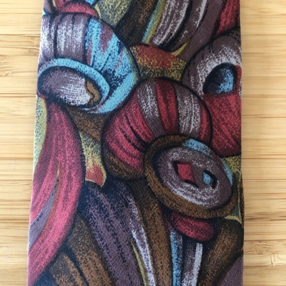 London Fog Tie In Retro Multicolored Pattern! - Picture 6 of 7